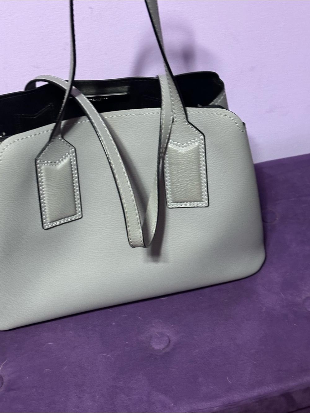 CLOSET CLOSING Marc Jacobs Women's Leather Satchel Bag in Light Gray - Picture 4 of 7